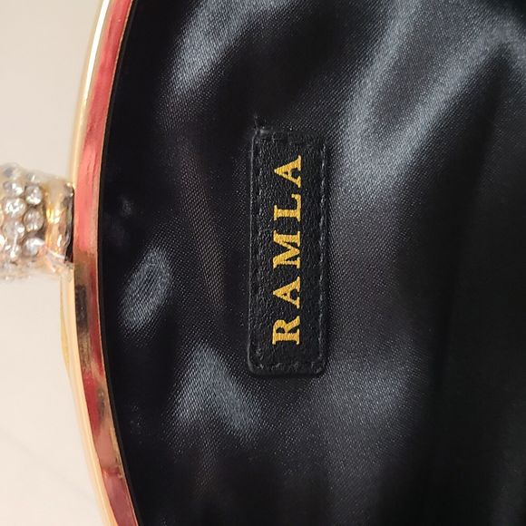 RAMLA Gold Rhinestone Luxury Prom Wedding Gala Handle & Chain Clutch Purse--New - Picture 6 of 8